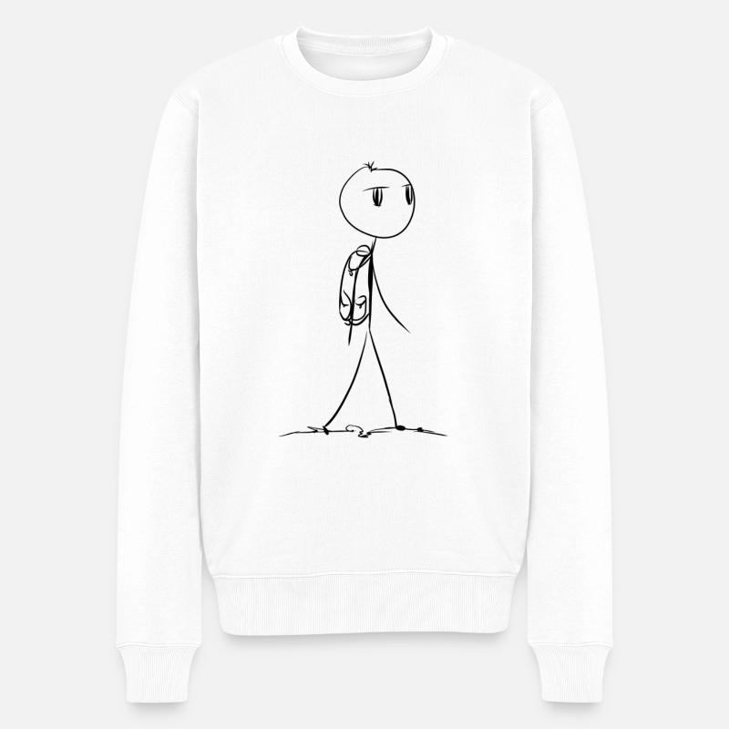 wandern wanderer - Männer Premium Bio Pullover - Weiß