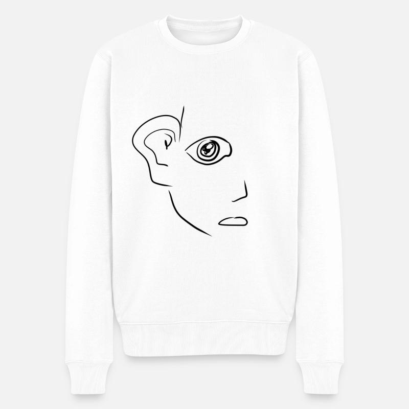 oreille auditive - Pull Premium bio Homme - blanc