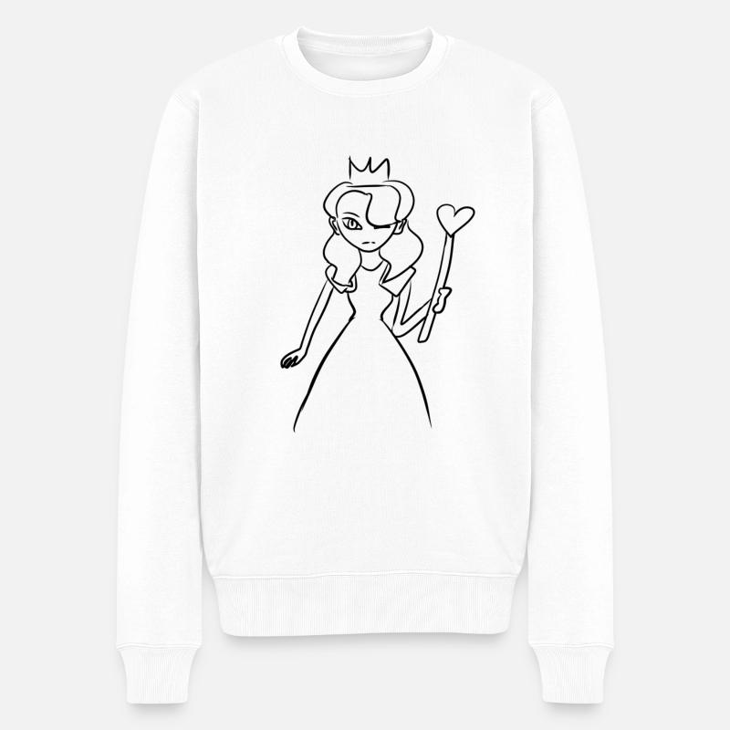 Princesse Reine - Pull Premium bio Homme - blanc
