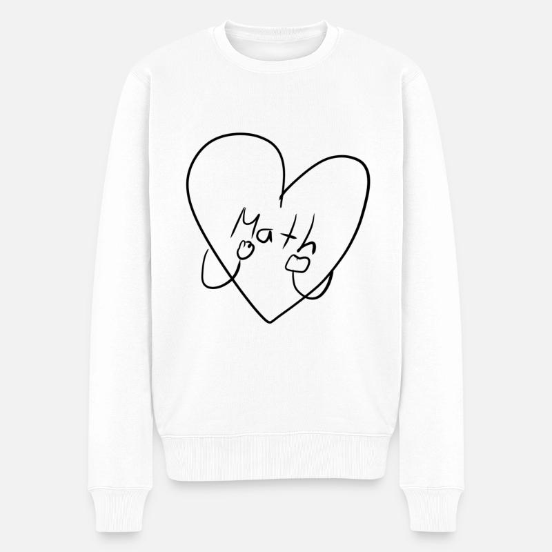 Gleichung Rechnung - Männer Premium Bio Pullover - Weiß