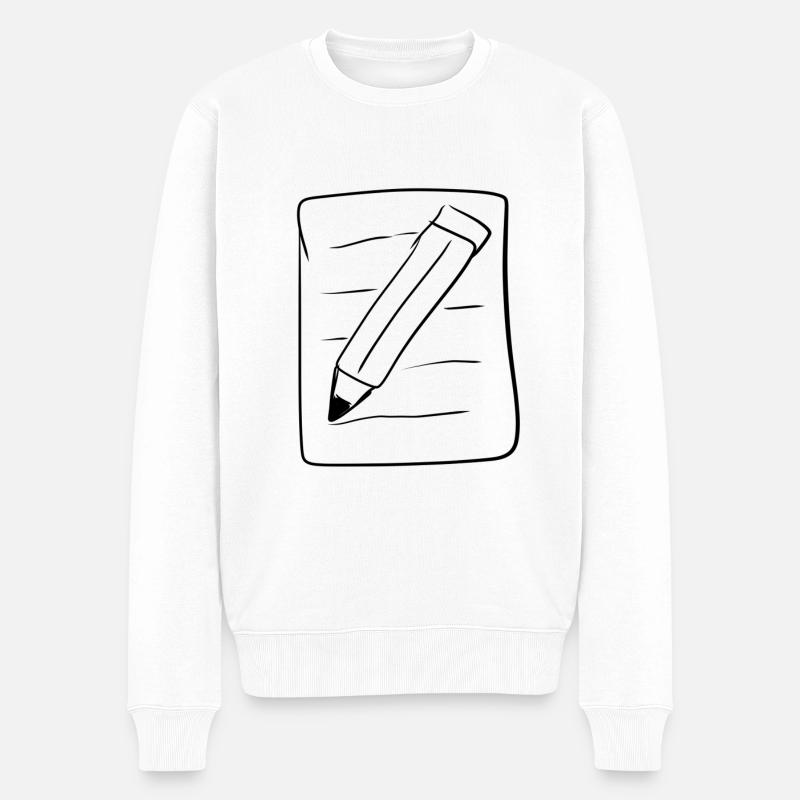 stylo à dessiner - Pull Premium bio Homme - blanc