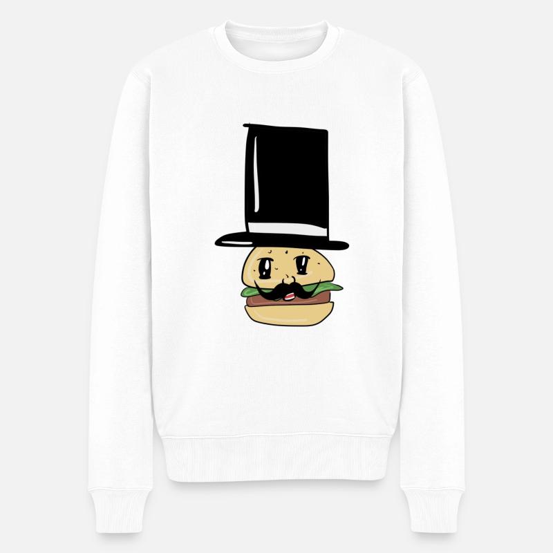 Burger Citoyens - Pull Premium bio Homme - blanc