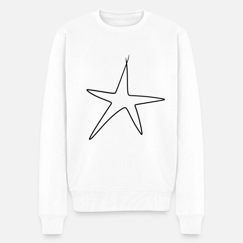 étoiles étoilées - Pull Premium bio Homme - blanc