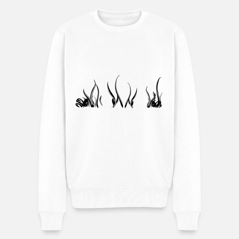 algen grass unterwasser alge pflanzen - Männer Premium Bio Pullover - Weiß