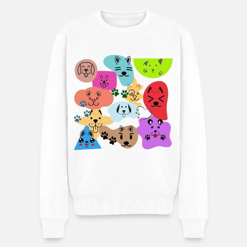 J’aime les chiens sans texte - Pull Premium bio Homme - blanc
