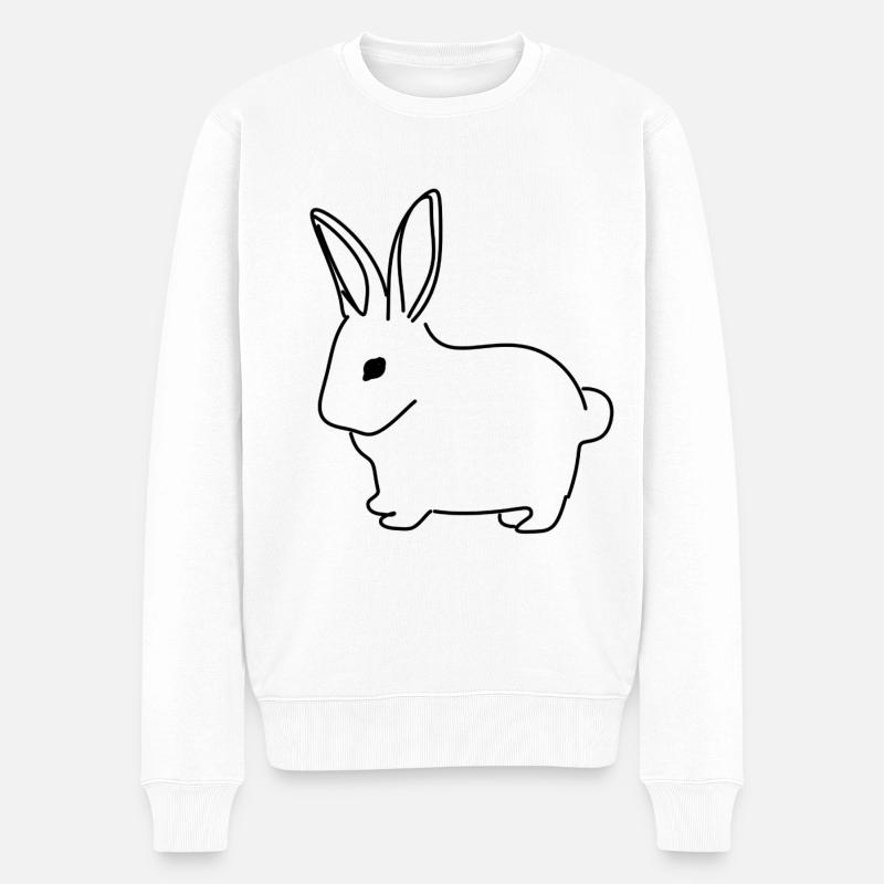 Lapin animal symbole mammifère - Pull Premium bio Homme - blanc