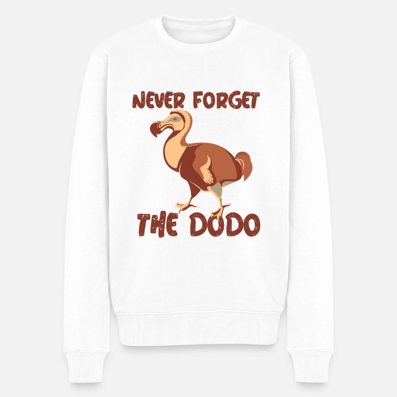 never forget the dodo vergesst nicht dodo vogel - Männer Premium Bio Pullover - Weiß