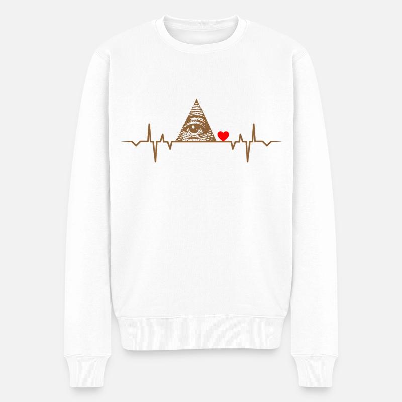 œil omniprésent illuminati illuminati - Pull Premium bio Homme - blanc