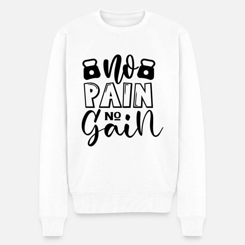 Ohne Fleiß kein Preis - Männer Premium Bio Pullover - Weiß