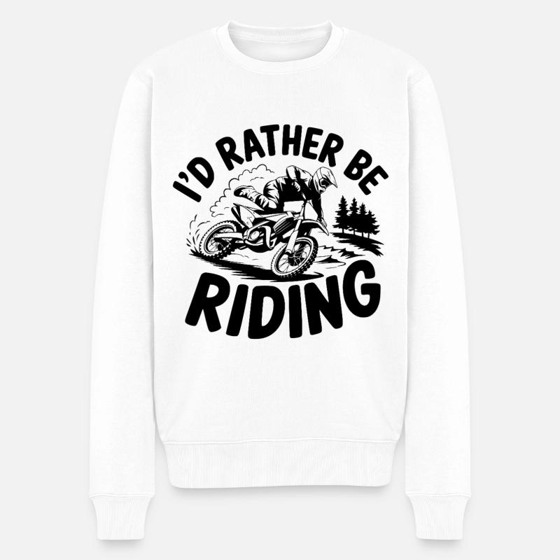 JE PRÉFÈRE ROULER - Pull Premium bio Homme - blanc