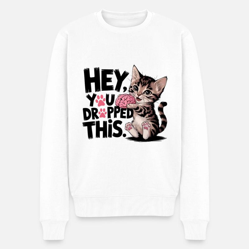 Hey You Dropped This - Männer Premium Bio Pullover - Weiß