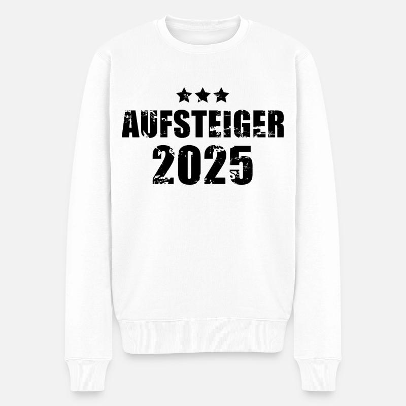 Aufsteiger 2025 Aufstiegstrikot Aufstieg 25 - Männer Premium Bio Pullover - Weiß