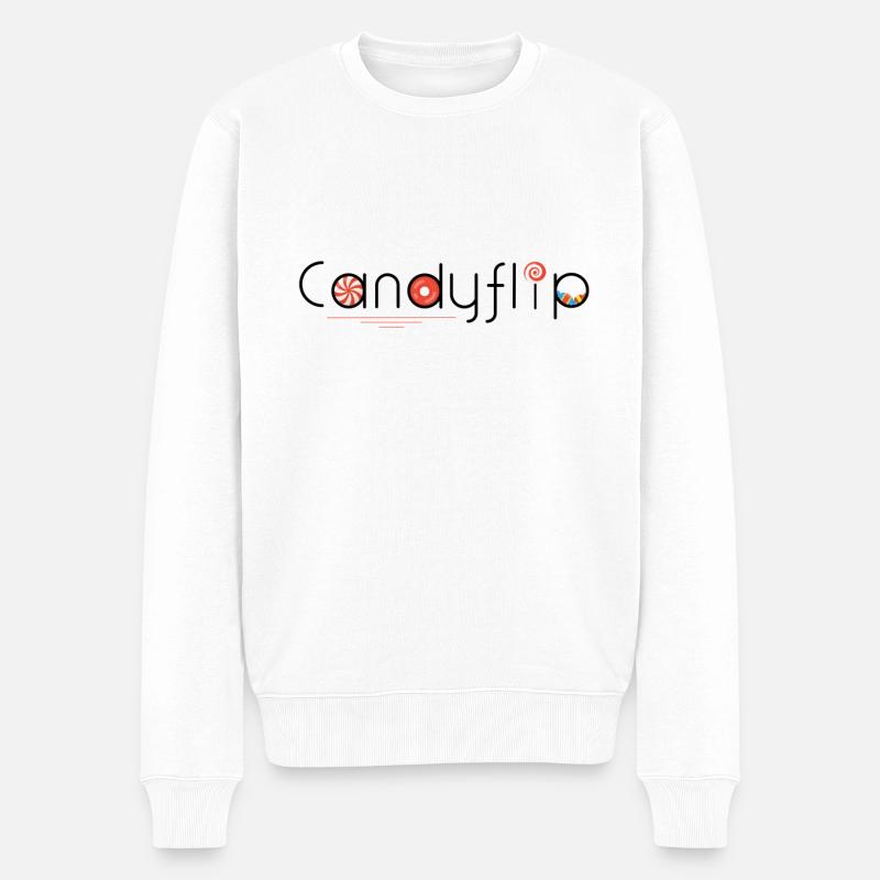 Candyflip avec Donut (Emma & Lucy) - Pull Premium bio Homme - blanc