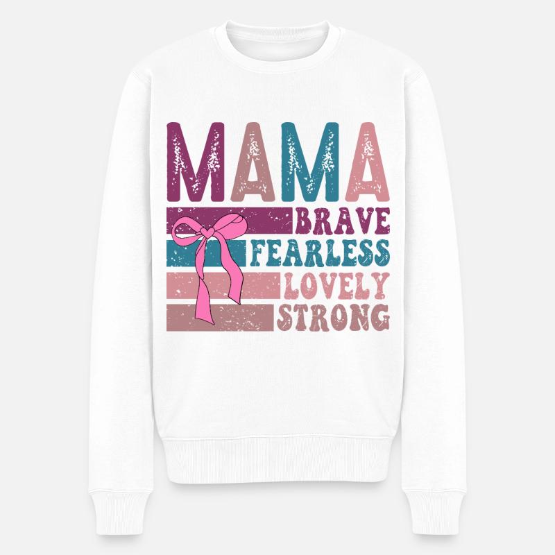 Mama - Männer Premium Bio Pullover - Weiß