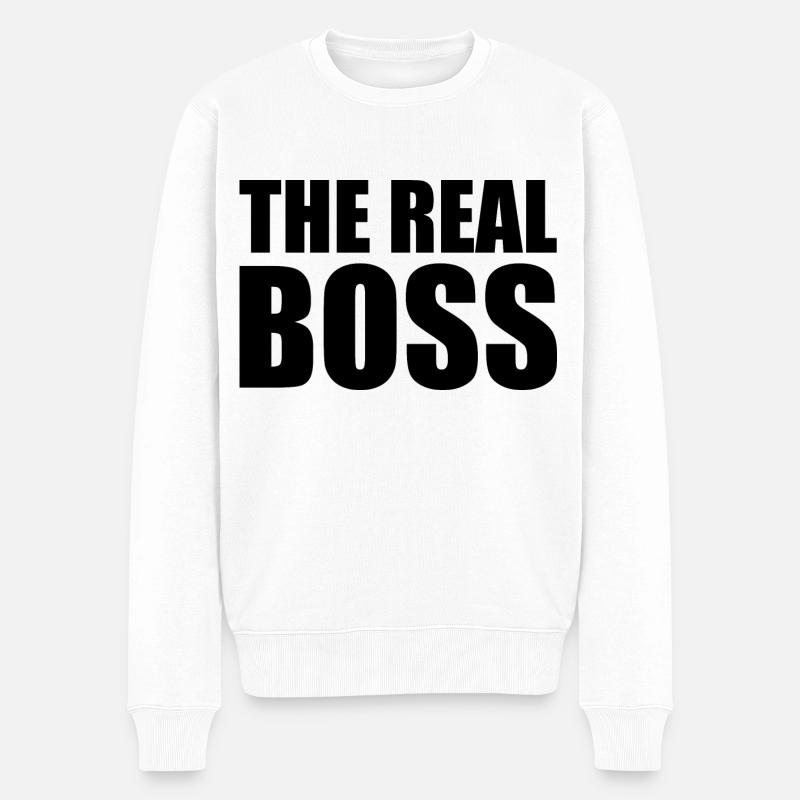The real boss - Pull Premium bio Homme - blanc