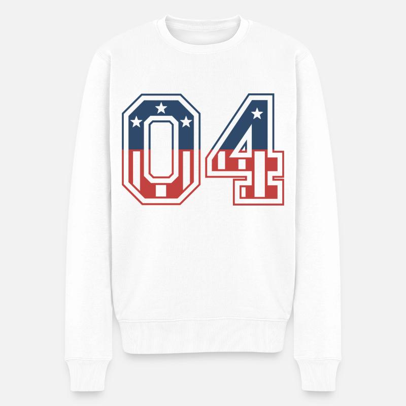 Numéro 04 États-Unis - Pull Premium bio Homme - blanc
