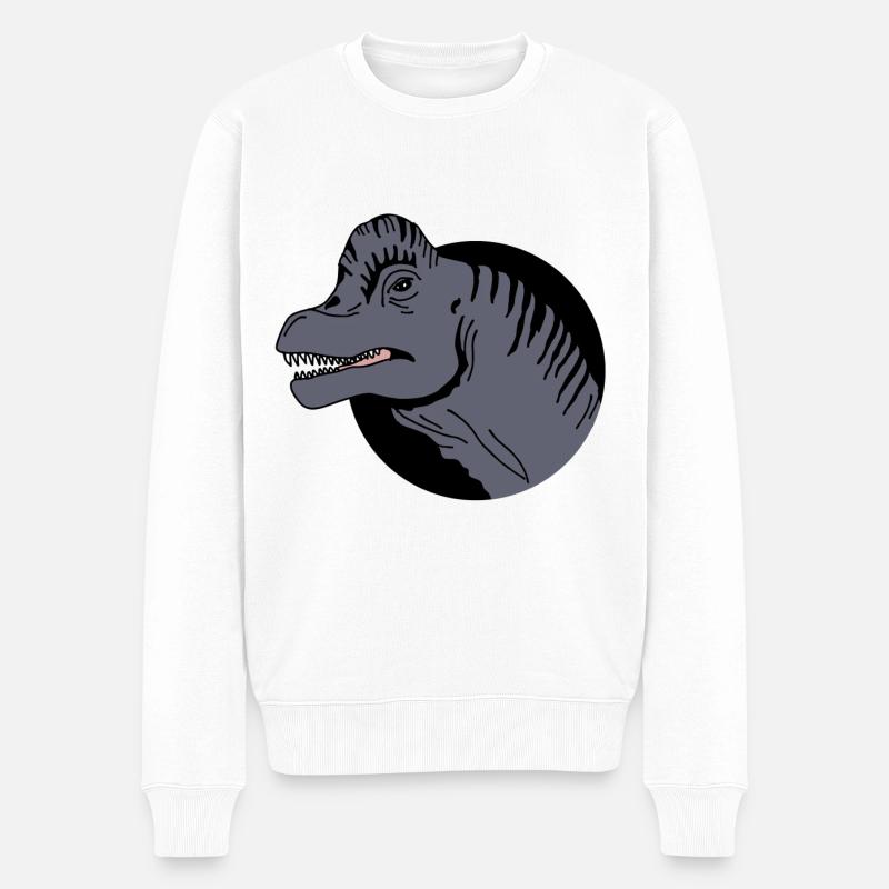 Brachiosaurus Dinosaurier - Männer Premium Bio Pullover - Weiß