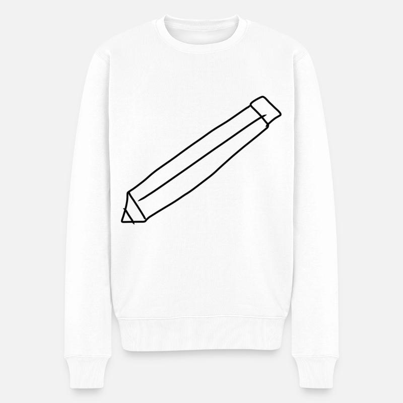 Stift Symbol zeichnen - Männer Premium Bio Pullover - Weiß