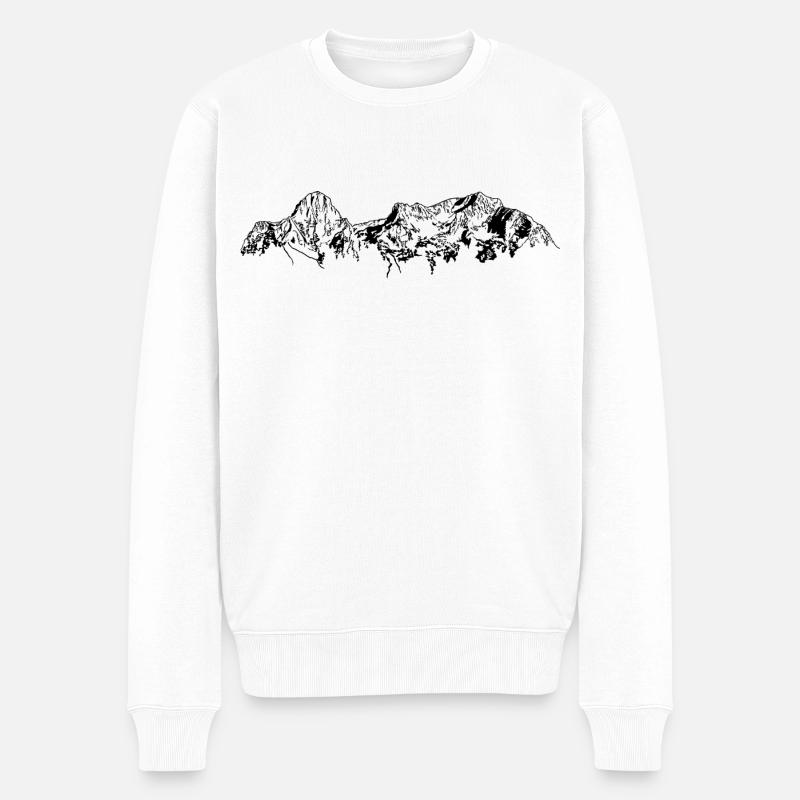Totes Gebirge, Spitzmauer, Priel, Oberösterreich - Männer Premium Bio Pullover - Weiß