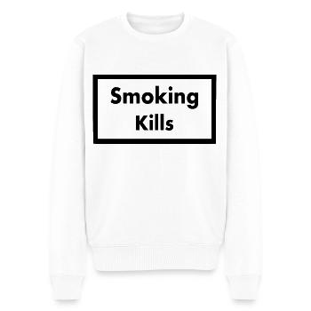 Smoking kills - Men's Premium Organic Jumper - white - Front - Thijin (182cm)