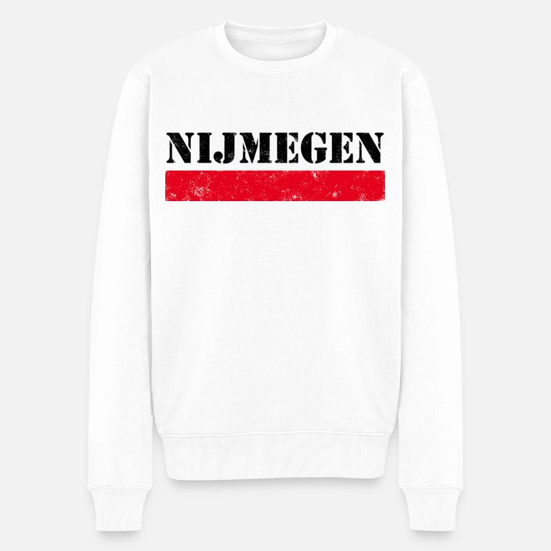 Nijmegen Vintage - Männer Premium Bio Pullover - Weiß
