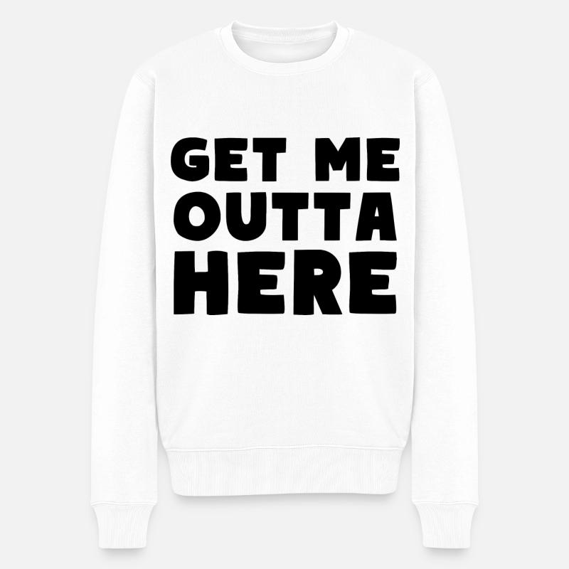 Sortez-moi ici - Pull Premium bio Homme - blanc