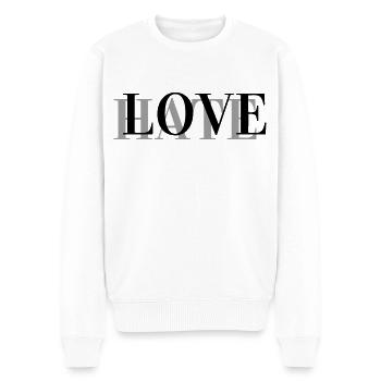 LOVE - Pull Premium bio Homme - blanc - Devant - Thijin (182cm)