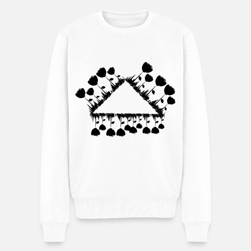 triangle natural symbol angular - Men's Premium Organic Jumper - white