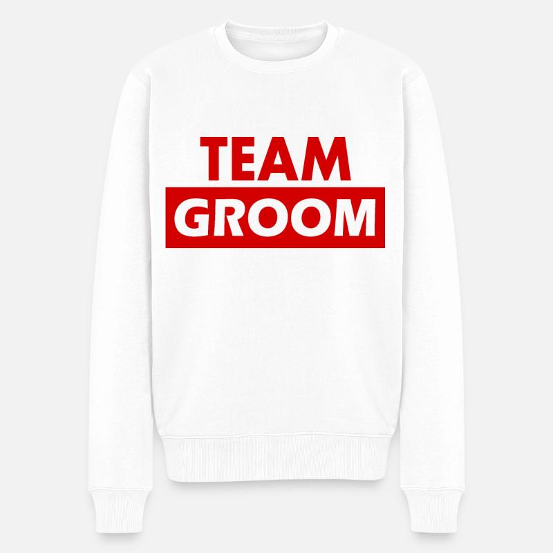 Team groom - Männer Premium Bio Pullover - Weiß