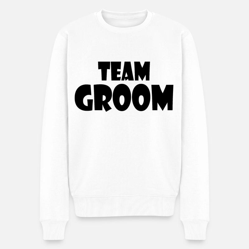 Team groom - Männer Premium Bio Pullover - Weiß