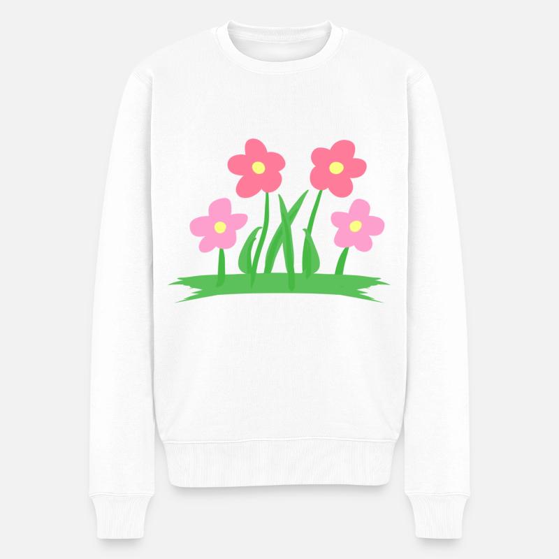 Fleurs Fleur Symbole Plante - Pull Premium bio Homme - blanc