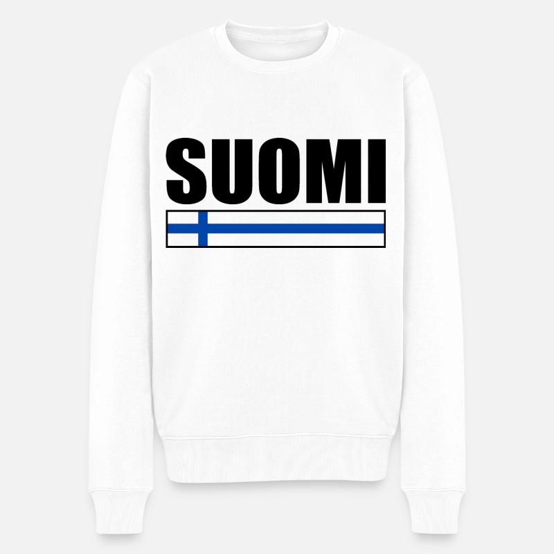 Finlande - Pull Premium bio Homme - blanc