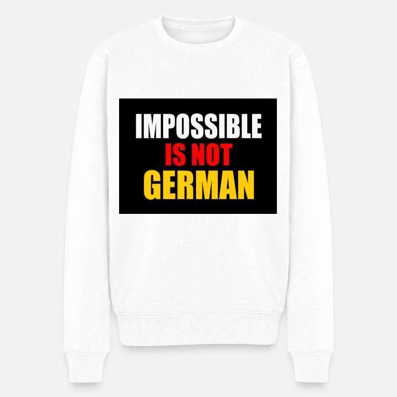 impossible is not german - Allemagne - Pull Premium bio Homme - blanc