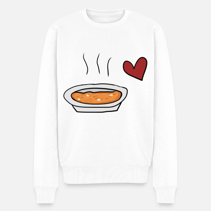 Suppe rotes - Männer Premium Bio Pullover - Weiß