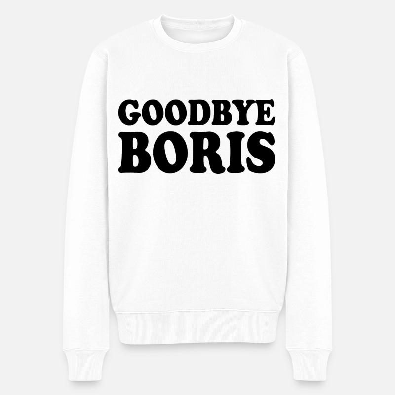Goodbye boris - Männer Premium Bio Pullover - Weiß