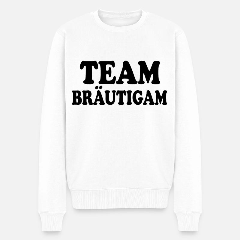 Team bräutigam - Männer Premium Bio Pullover - Weiß