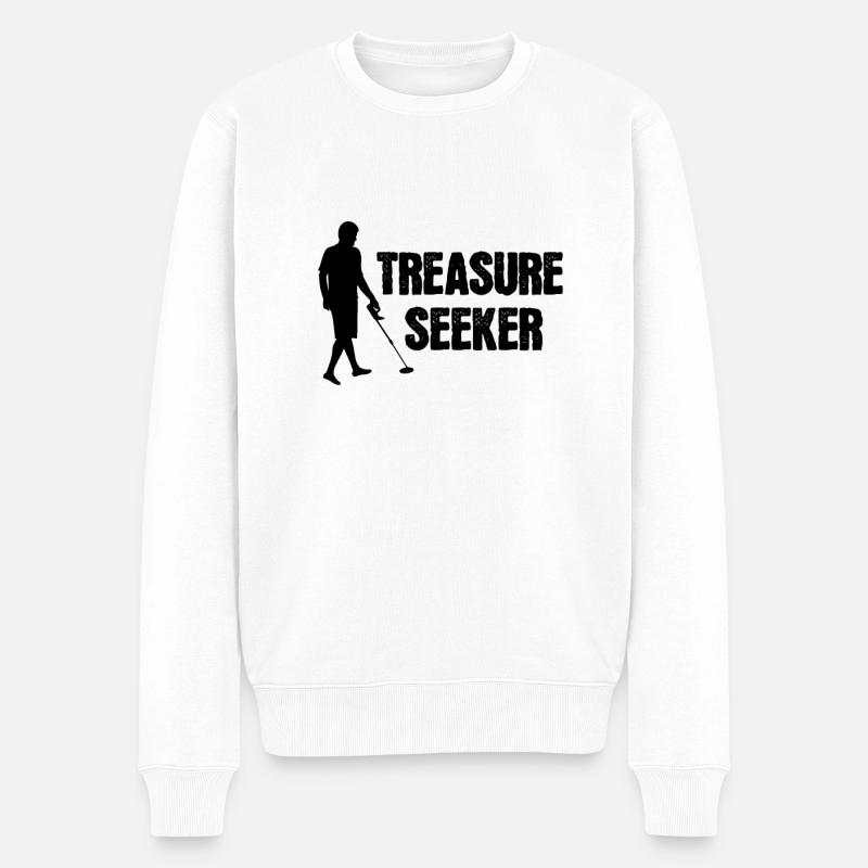 Treasure seeker - Pull Premium bio Homme - blanc
