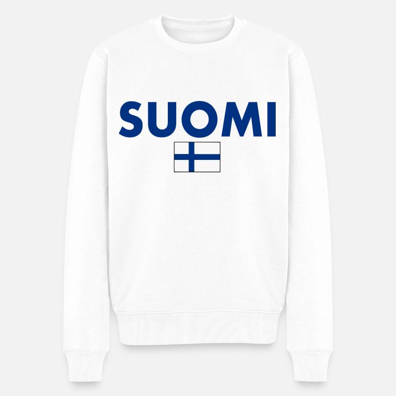 Suomi - Pull Premium bio Homme - blanc