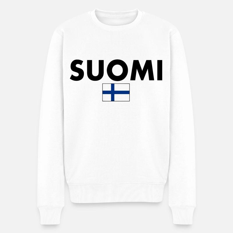 Suomi - Pull Premium bio Homme - blanc