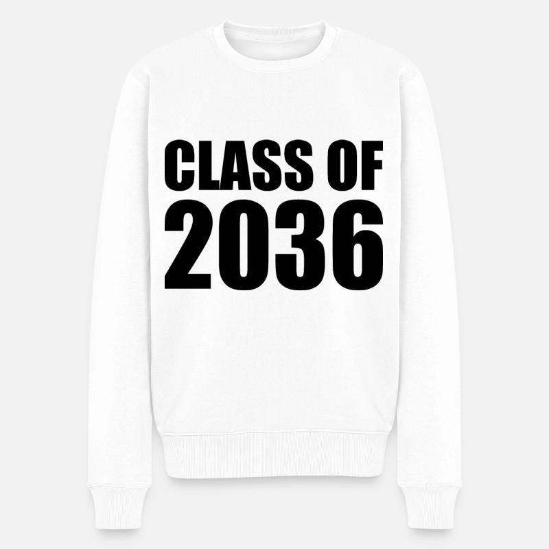 Class of 2036 - Männer Premium Bio Pullover - Weiß