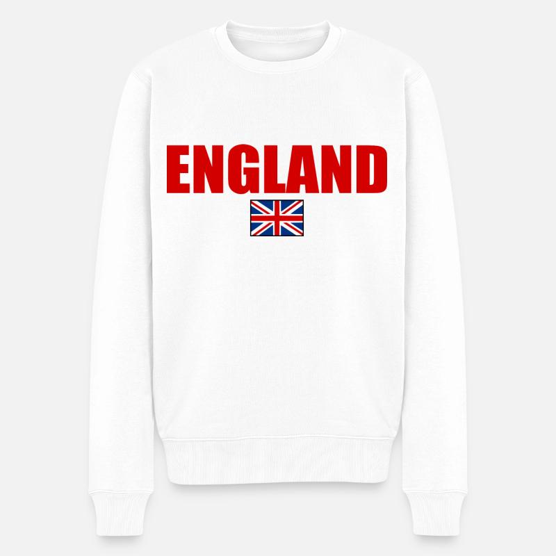 ANGLETERRE ANGLAIS DRAPEAU BRITANNIQUE - Pull Premium bio Homme - blanc