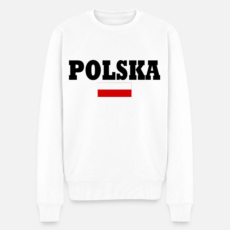 Polska - Pull Premium bio Homme - blanc
