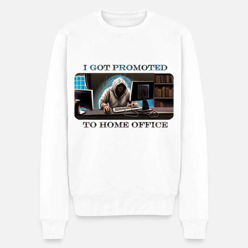 promu au bureau à domicile - Pull Premium bio Homme - blanc