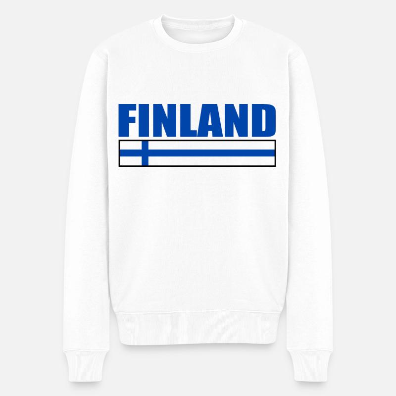 Finlande - Pull Premium bio Homme - blanc