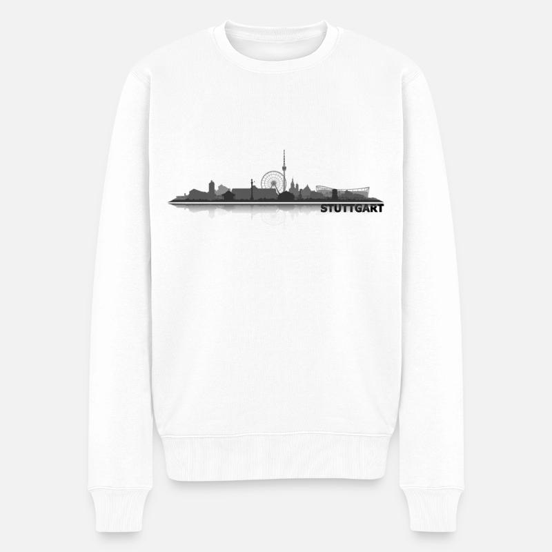 stuttgart_dunkel - Pull Premium bio Homme - blanc