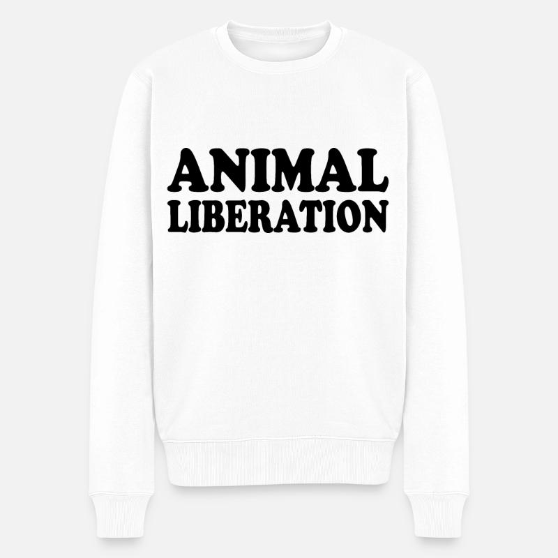 Animal liberation - Männer Premium Bio Pullover - Weiß
