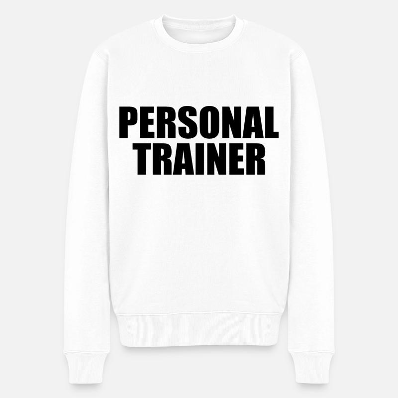 Personal trainer - Pull Premium bio Homme - blanc