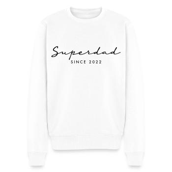 Superdad Papa Vater 2022 - Männer Premium Bio Pullover - Weiß - Vorne - Thijin (182cm)