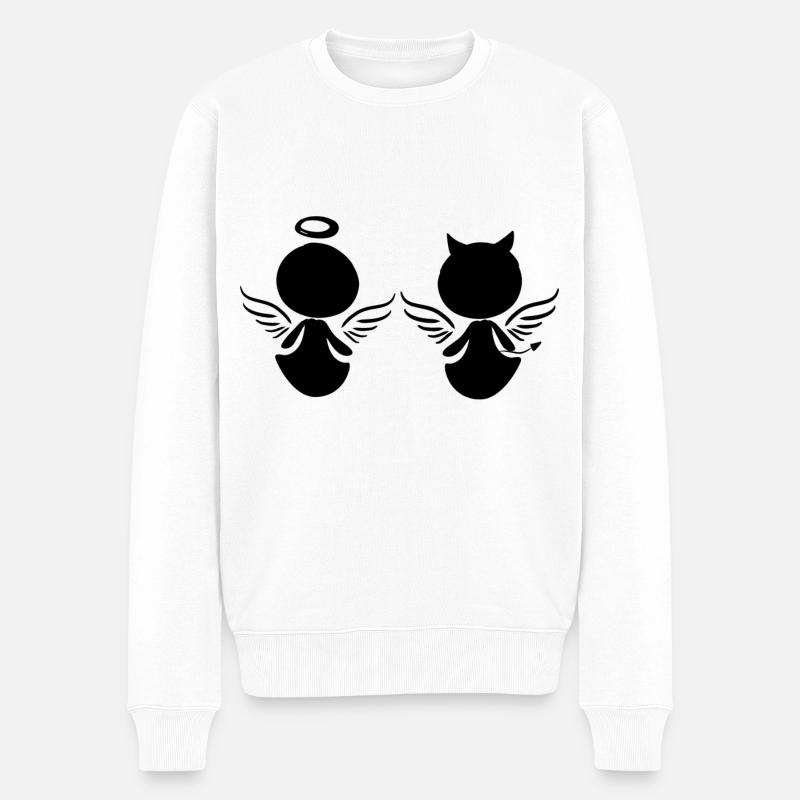 Ange Diable Symbole Peuple - Pull Premium bio Homme - blanc