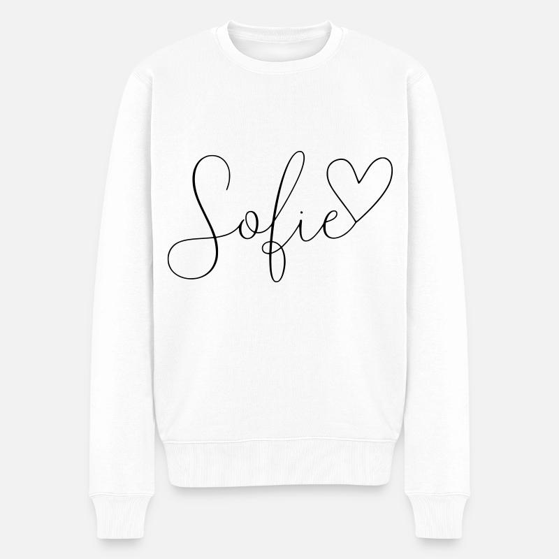 Sofie Name Vorname Mädchen - Männer Premium Bio Pullover - Weiß